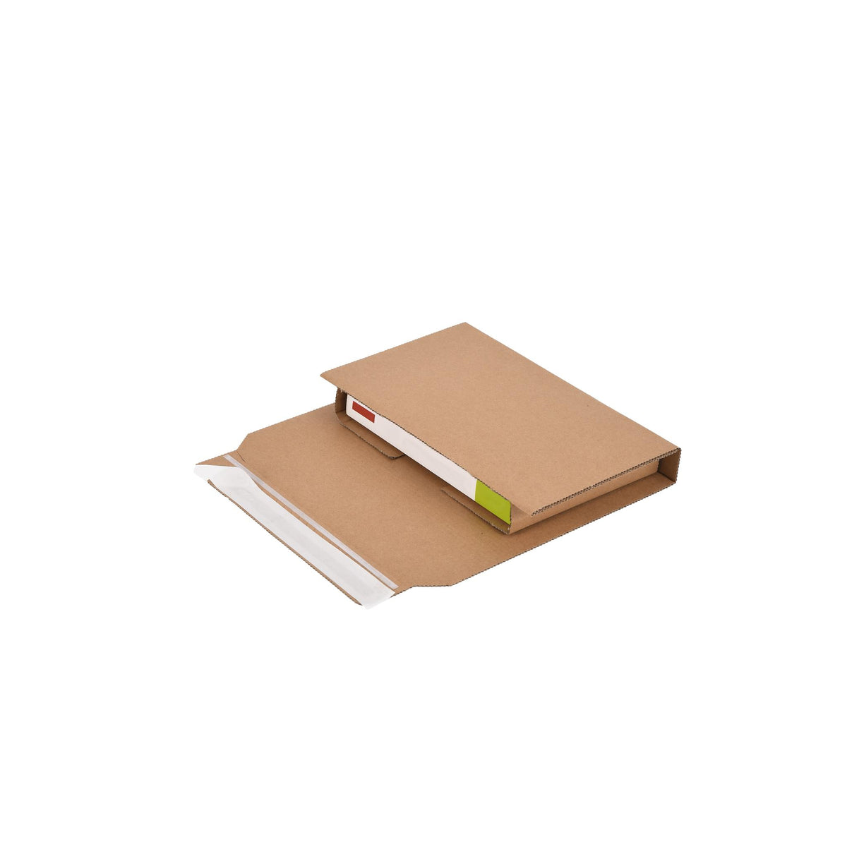 Light-duty book wrap folded around a book
