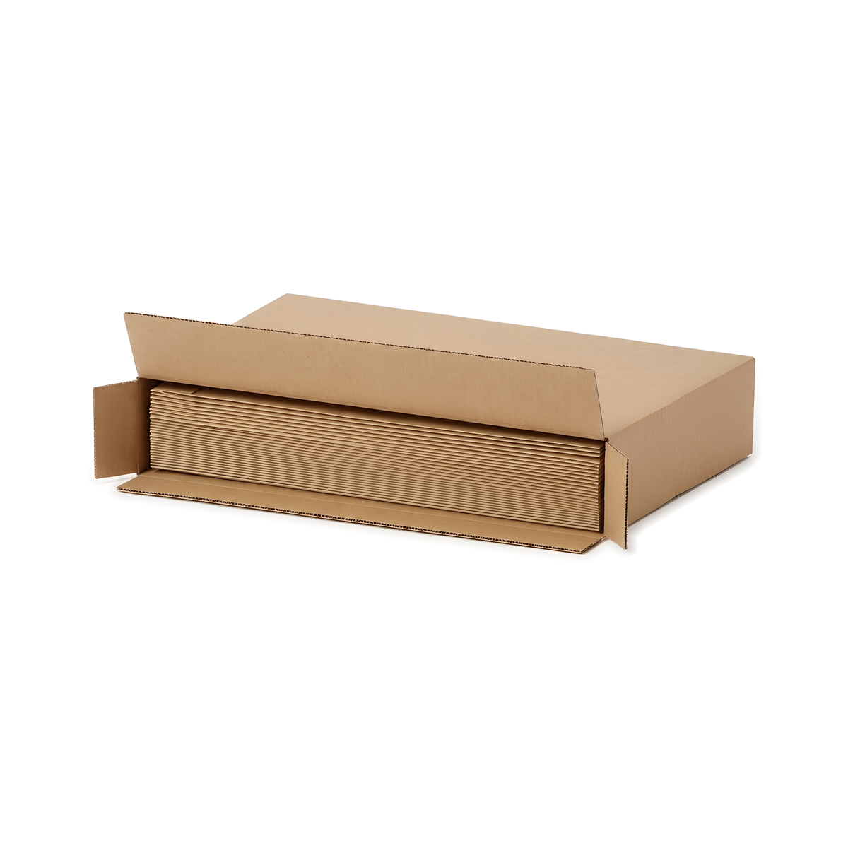 Plain kraft paper mailing bags supplied flat-packed, 100 per box