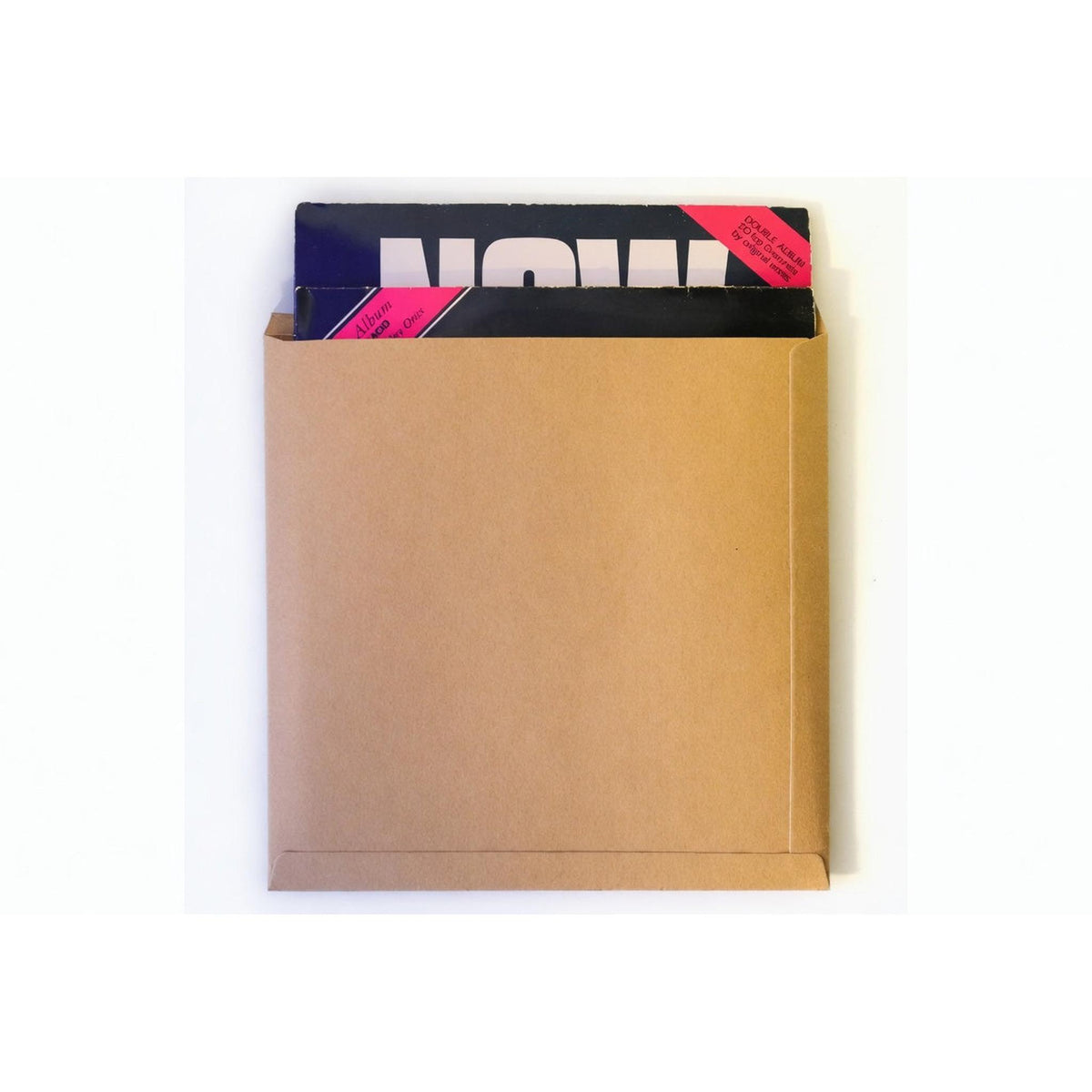 Stack of vinyl record mailers