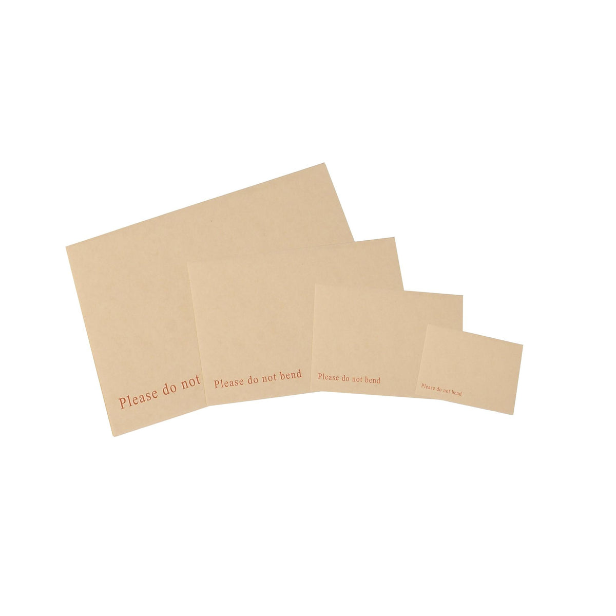 Board backed envelope sealed and ready for posting