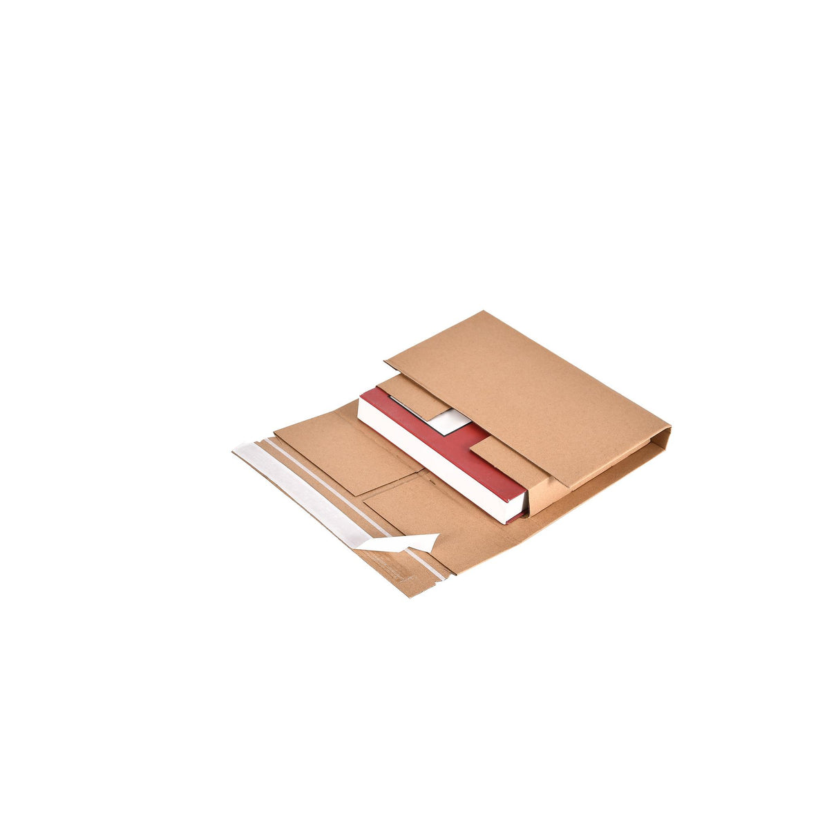 Heavy-duty book wrap, flat-packed before use