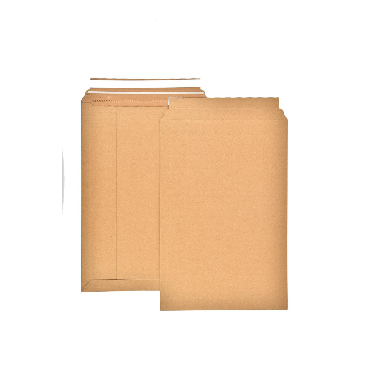 Cardboard envelope sealed and ready for posting