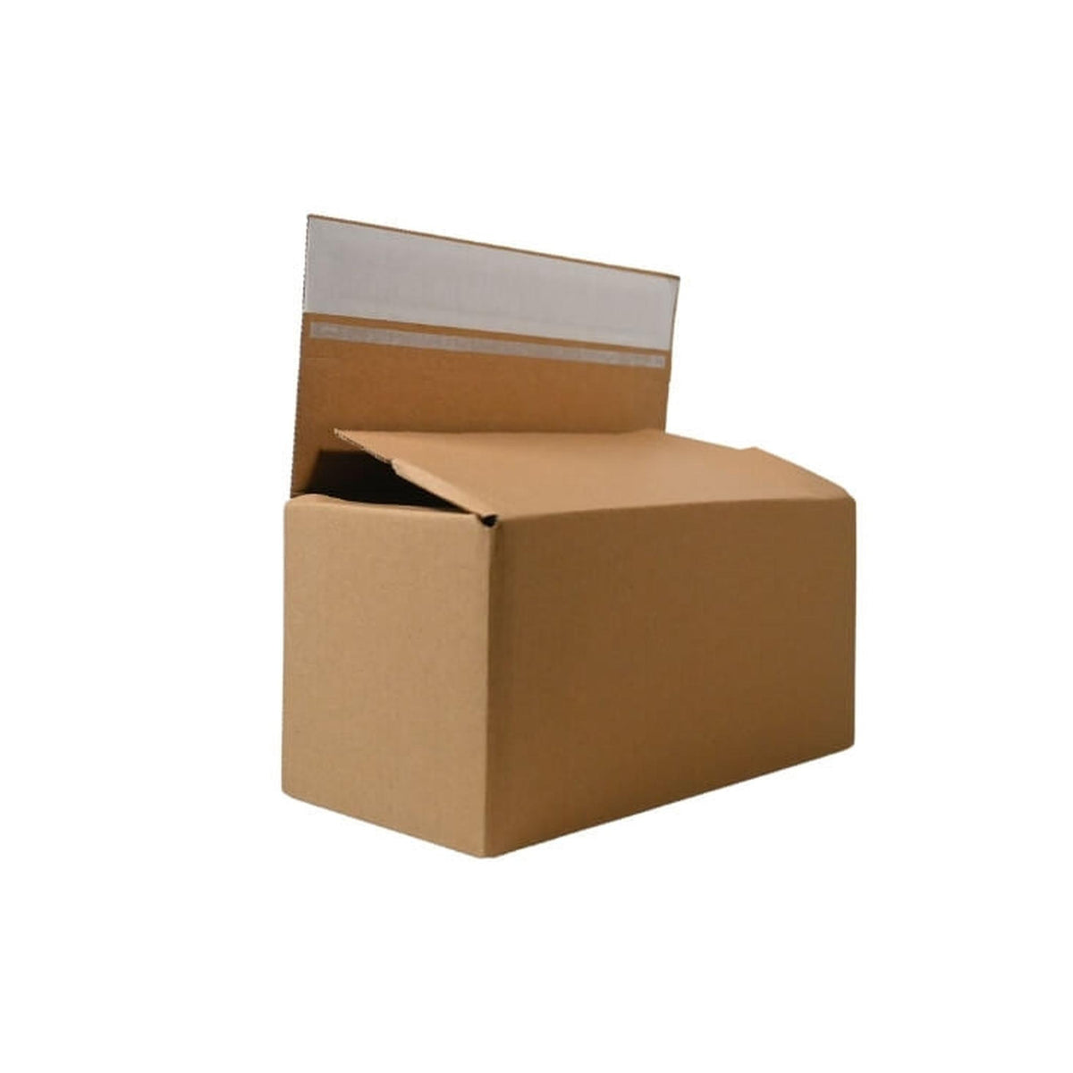 Ecommerce postal box assembled with the lid open