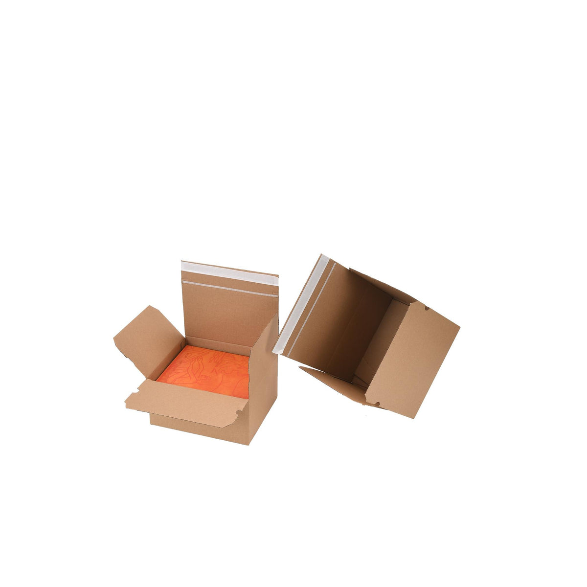 Ecommerce postal boxes shown in a range of sizes