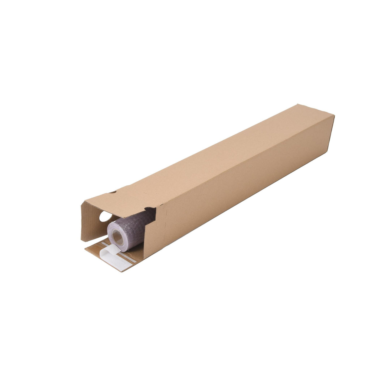 Long postal box, top-down view with the lid closed