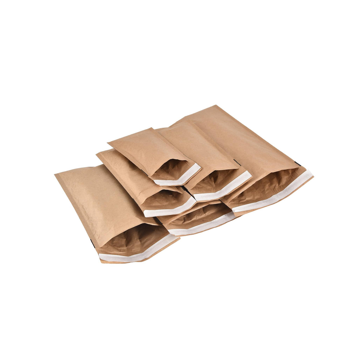 Paper padded bag, top-down view