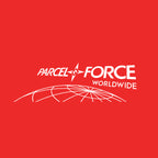 Parcel Force logo on a red background