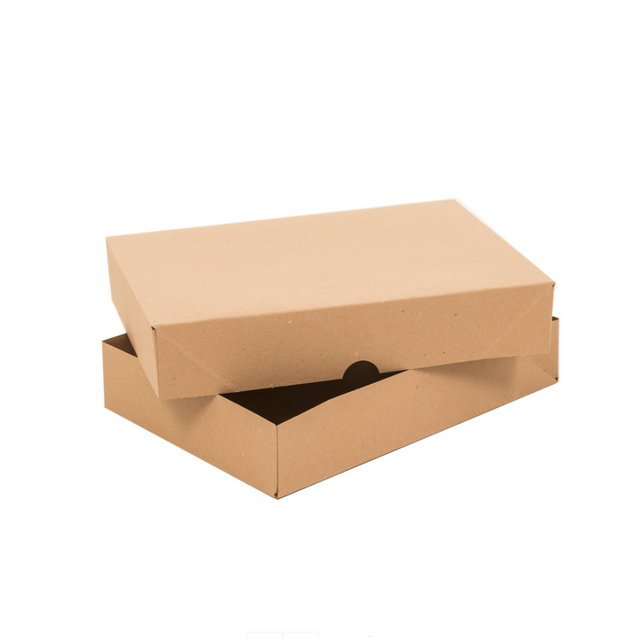 Stationery box, flat-packed and ready to assemble