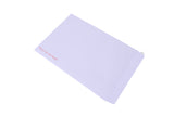 Rectangular white board backed envelope on a white background